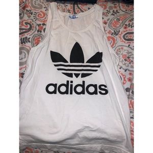 Adidas white tank top